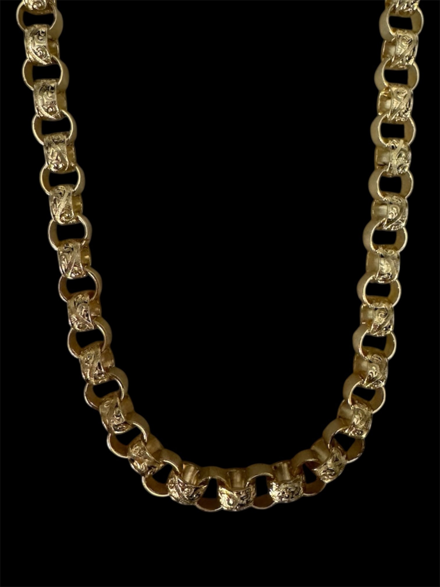 Gold Filled Half Patterned Belcher Chain 13mm