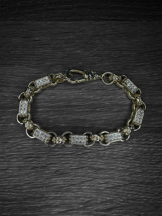 Gold Plated Gypsy Link Bracelet 10mm