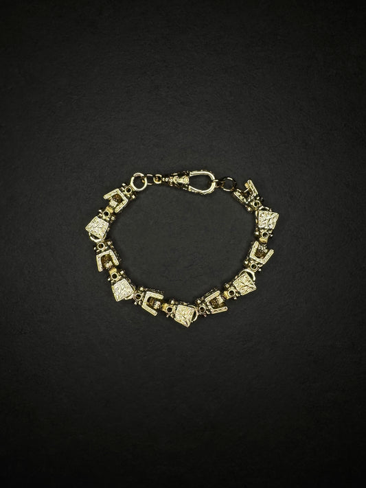 Gold Plated Lego Bracelet