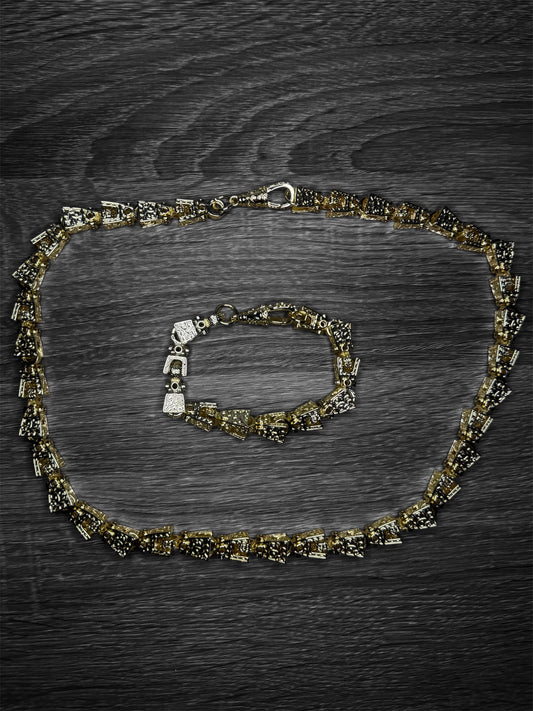 Gold Plated Lego Set 13mm